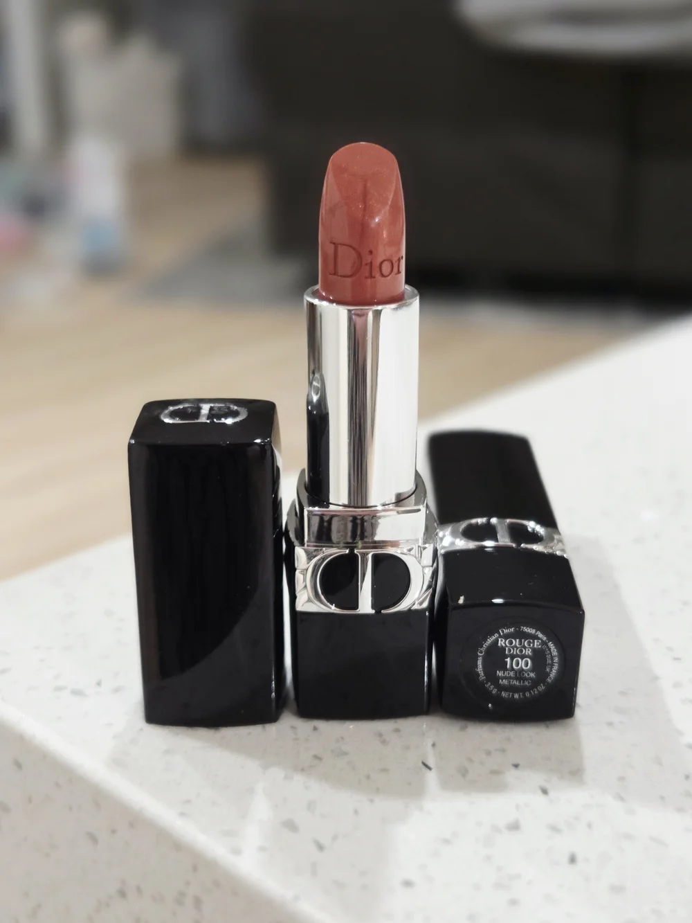 💄Dior Rouge Dior Lipstick - Nude Look 100 (Peachy Nude)